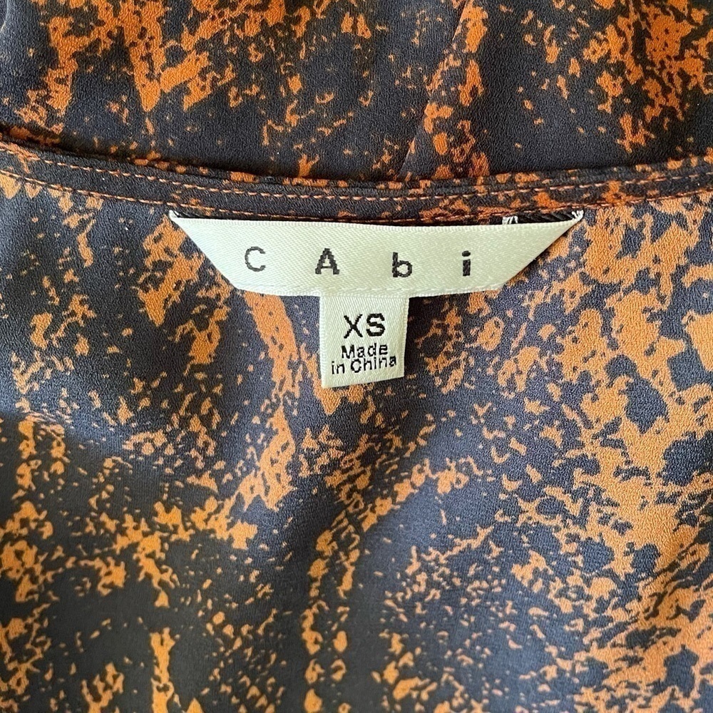 CAbi #101 Border Wrap Blouse In Python - Picture 4 of 5